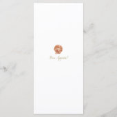 Waterverf Zee Schelp Bruiloftsmenu Menu (Achterkant)
