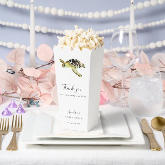 Waterverf Zee Schildpad Baby shower Eenvoudig Mini Bedankdoosjes (Huwelijk)