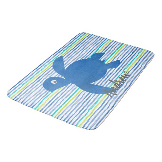 Waterverf Zee schildpad Badmat (Gekanteld)