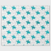 Waterverf Zee schildpad Cadeaupapier (Vlak)