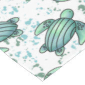waterverf zee schildpad groen blauw patroondier tafelkleed (Gekanteld)
