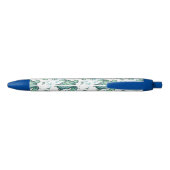 waterverf zee schildpad groen blauw patroondier zwarte inkt pen (Achterkant)