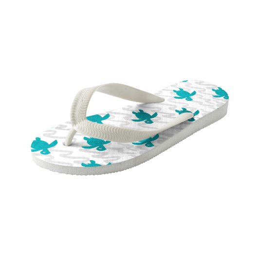 Waterverf Zee schildpad Kinder Teenslippers (Schuin)