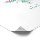 Waterverf Zee Schildpad Kinderkamer Muur Kunst Poster (Hoek)