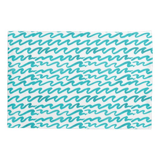 Waterverf Zee schildpad Kussensloop (Achterkant)