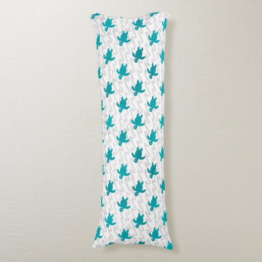 Waterverf Zee schildpad Lichaamskussen (Voorkant Verticaal)