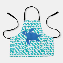 Waterverf Zee schildpad Schort