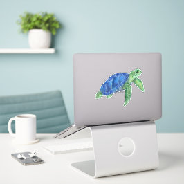 Waterverf zee schildpad sticker