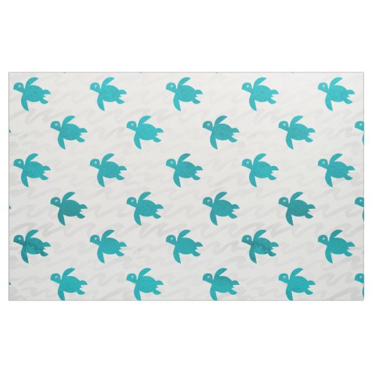 Waterverf Zee schildpad Stof (Fat Quarter)