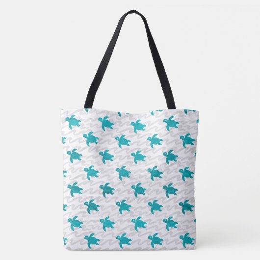 Waterverf Zee schildpad Tote Bag (Achterkant)
