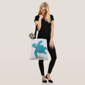 Waterverf Zee schildpad Tote Bag (Op model)