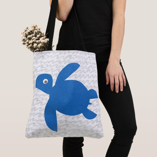 Waterverf Zee schildpad Tote Bag (Dichtbij)
