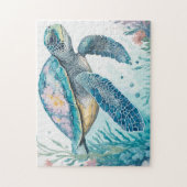 Waterverf Zee Schildpadden Legpuzzel (Verticaal)