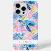 Waterverf Zee Schildpadden Monogram Case-Mate iPhone Case (Achterkant)
