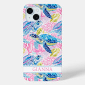 Waterverf Zee Schildpadden Monogram Case-Mate iPhone Case (Achterkant)