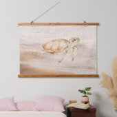 Waterverf Zee Schildpadden Natuur kunst Hangend Wandkleed (Slaapkamer)