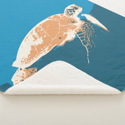 Waterverf Zee Schildpadden Natuur Sherpa Deken (3/4)