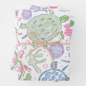 Waterverf Zee Schildpadden Oceaan Kust Inpakpapier Vel (In situ)