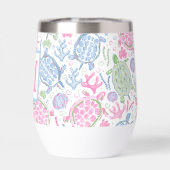 Waterverf Zee Schildpadden Ocean Beach Monogram (Achterkant)