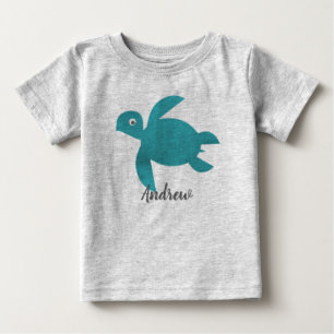 Waterverf Zee schildpadmonogram