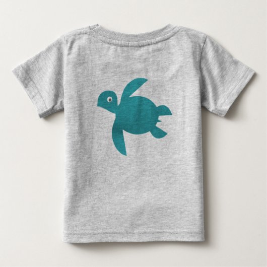 Waterverf Zee schildpadmonogram (Achterkant)