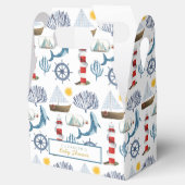 Waterverf Zee Schip, Sailor Whale Zee Baby shower Bedankdoosjes (Geopend)