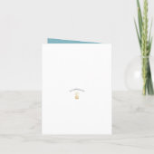 Waterverf Zee Schrootschilderblaasjes met een brui Bedankkaart (Achterkant)