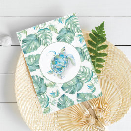 Waterverf Zee Schrootschilderblaasjes met een brui Bedankkaart