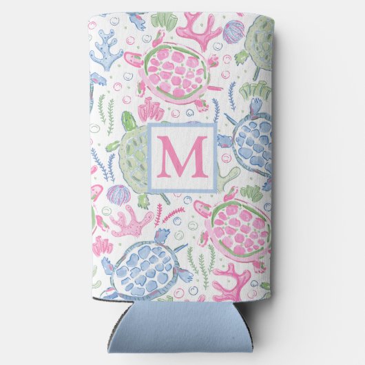 Waterverf Zee Seltzer Blikjeskoeler (Achterkant)