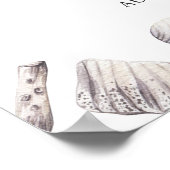 Waterverf Zee Shell Beach Weddenschap Welkomstteke Poster (Hoek)