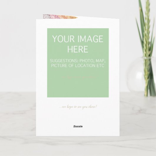 Waterverf Zee Shell Gevouwen Uitnodiging (Achterkant)