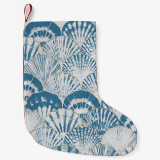 Waterverf zee shell japanese golven naadloos kleine kerstsok