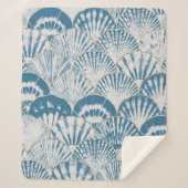 Waterverf zee shell japanese golven naadloos sherpa deken (Voorkant)