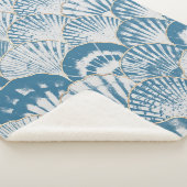 Waterverf zee shell japanese golven naadloos sherpa deken (3/4)
