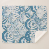 Waterverf zee shell japanese golven naadloos sherpa deken (Voorkant (horizontaal))