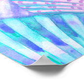 Waterverf zee shell naadloos patroon. Handtekening Poster (Hoek)