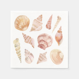 Waterverf Zee Shell papier servet