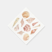 Waterverf Zee Shell papier servet (Hoek)