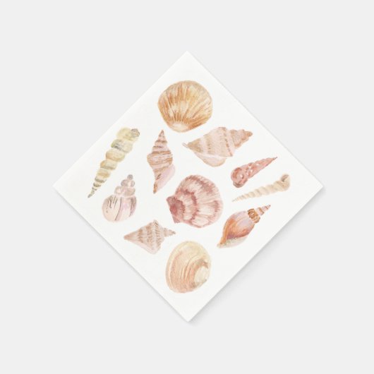 Waterverf Zee Shell papier servet (Hoek)