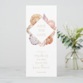 Waterverf Zee Shell Save the Date Kaart (Staand voorkant)