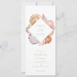 Waterverf Zee Shell Save the Date Kaart