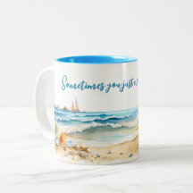 Waterverf zee strand | Reis | Koffie