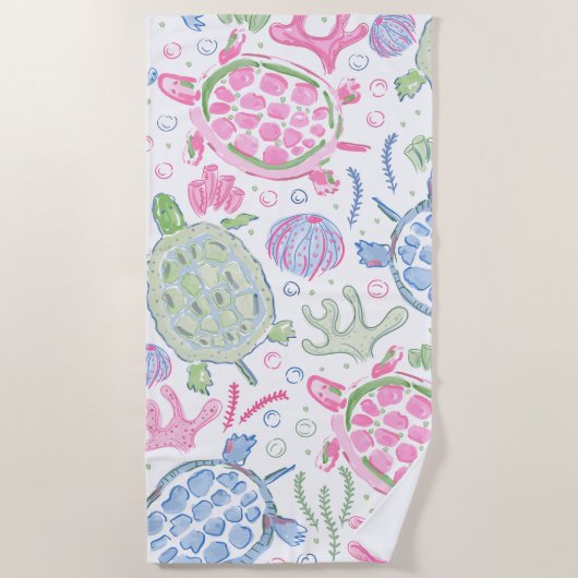 Waterverf Zee Strandlaken (Voorkant)