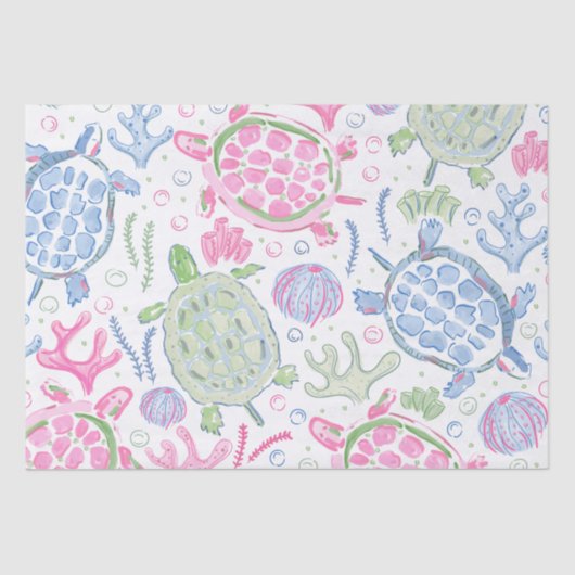 Waterverf Zee Tissuepapier (Voorkant)