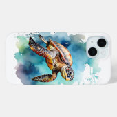 Waterverf Zee Turtle Case-Mate iPhone Case (Achterkant (horizontaal))
