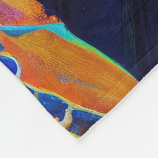 Waterverf Zee Turtle Fleece Deken (Hoek)