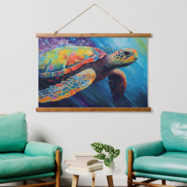 Waterverf Zee Turtle Hangend Wandkleed