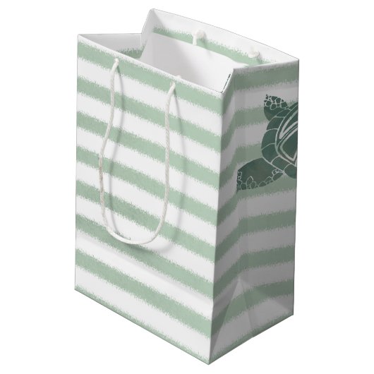 Waterverf Zee Turtle Medium Cadeauzakje (Achterkant Gekanteld)