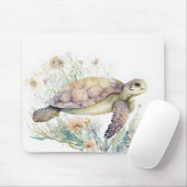 Waterverf zee Turtle Muismat (Met muis)
