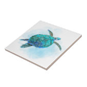 Waterverf Zee Turtle Nautical Coastal Ocean Tegeltje (Zijkant)
